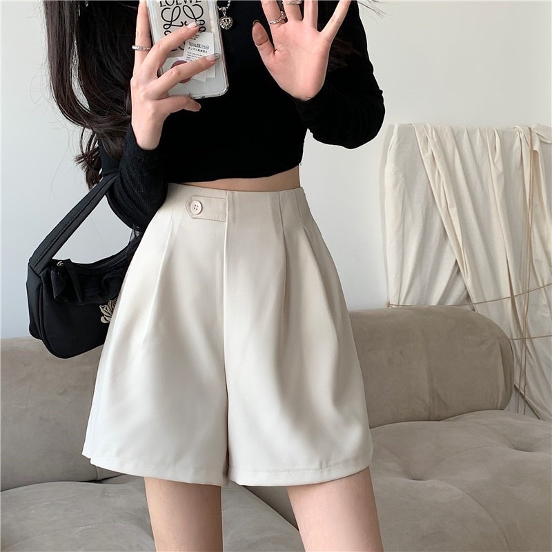 Quần short khuy cài lệch 3 màu (hàng sẵn)