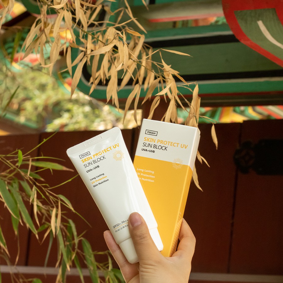 Kem chống nắng vật lý Pekah Skin Protect UV Sun Block chính hãng Hàn Quốc