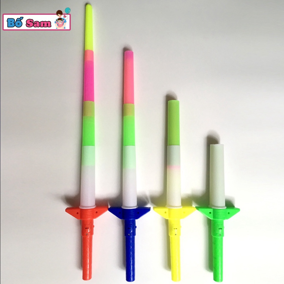 Kiếm đồ chơi có đèn 4 đoạn phát sáng nhiều màu dành cho bé Hồ Lô Kids