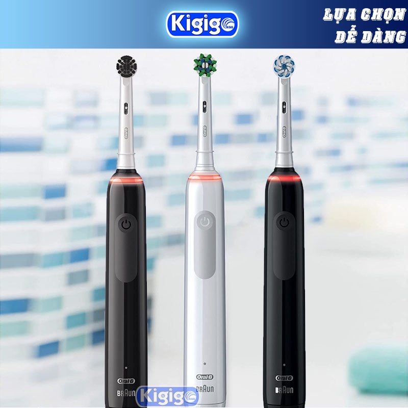 Bàn chải điện Oral B Pro 3 3000 - Bàn chải đánh răng điện Oral B chính hãng Máy đánh răng tự động cho bé và người lớn