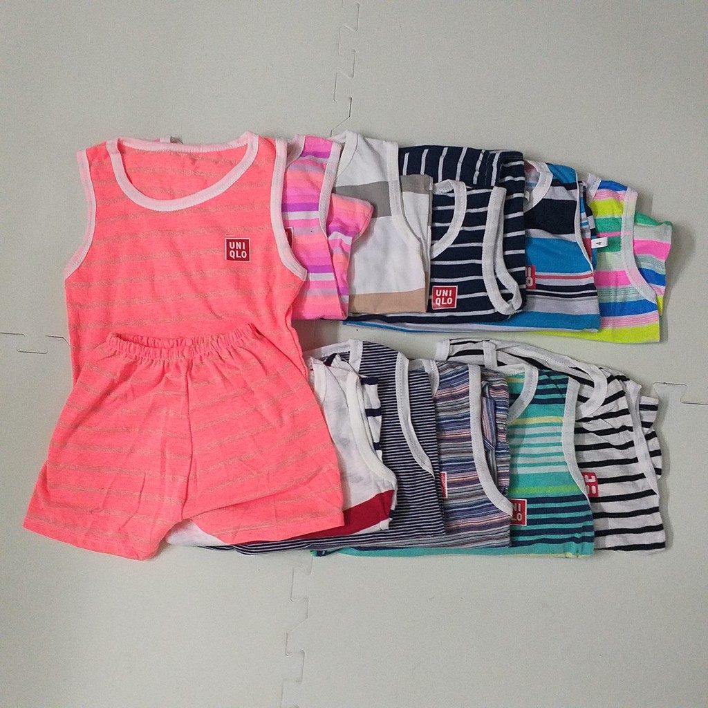 Quần áo trẻ em - bộ ba lỗ cho bé chất xịn thấm hút mồ hôi tốt UniQ - bộ ba lỗ mùa hè cho bé từ 9 kg đến 20 kg - UQ3