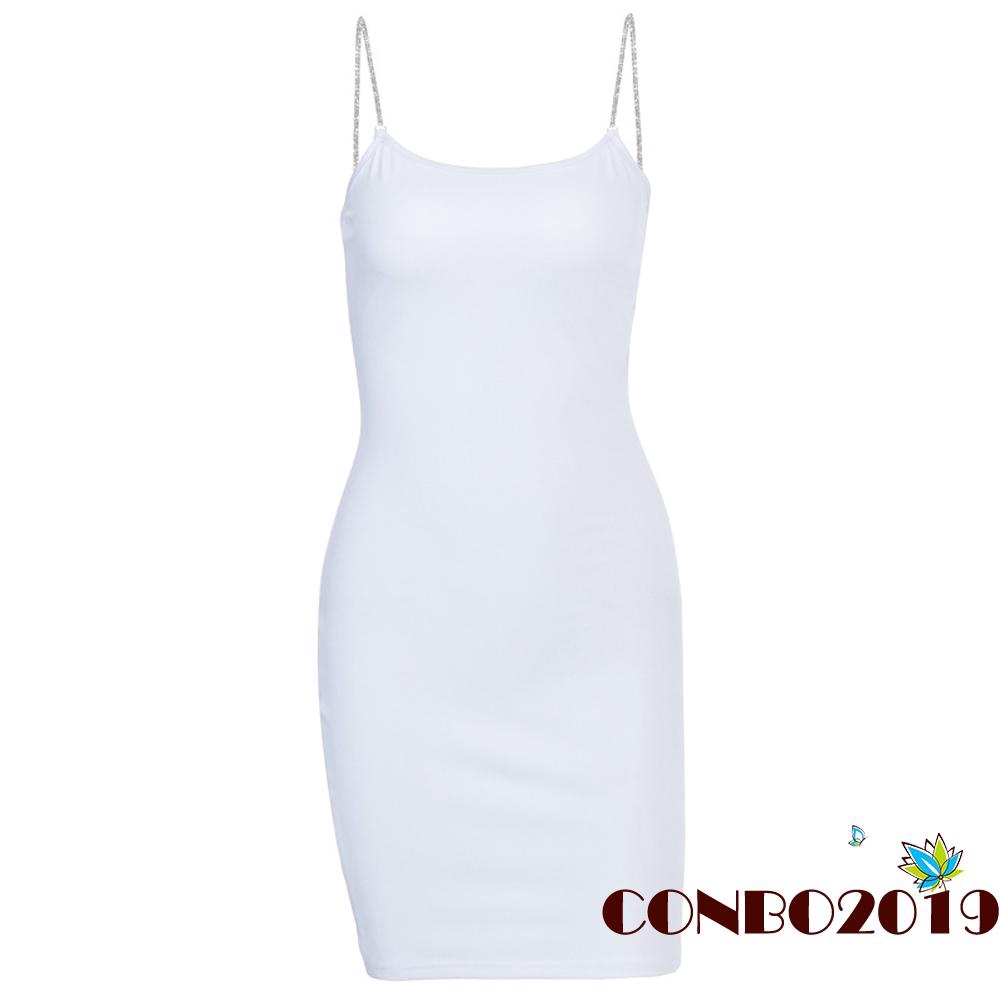 Đầm ôm dáng màu trơn hở lưng thời trang mùa hè quyến rũ cho nữ