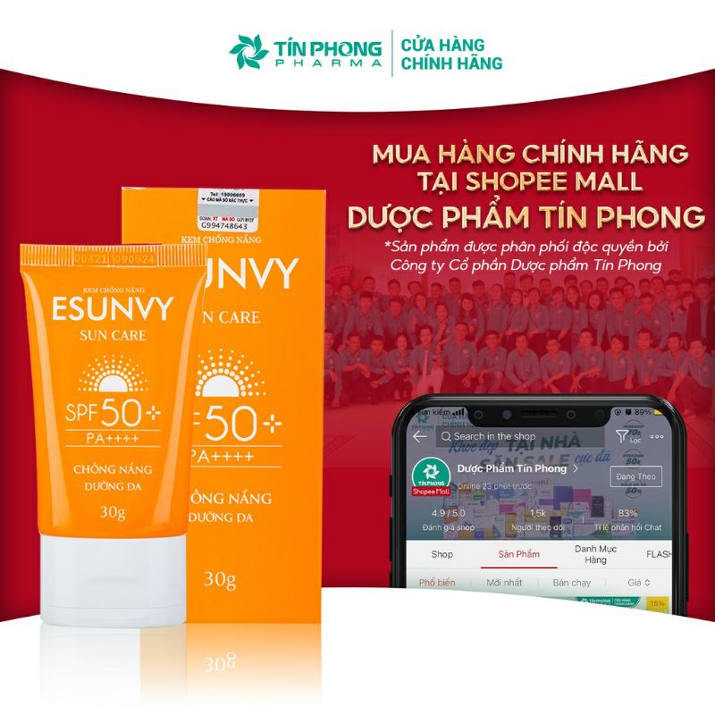 Kem chống nắng Esunny chính hãng SPF 50+ PA++++