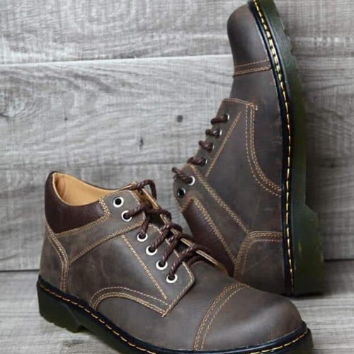 Giày Nam GU CHẤT Da Bò Vintage Cột Dây Cổ Thấp | BigBuy360 - bigbuy360.vn