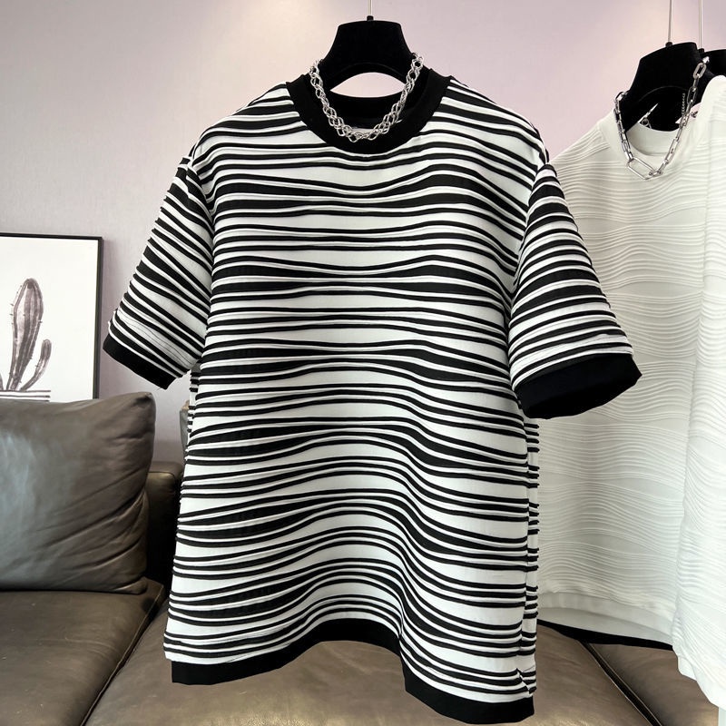 Áo Thun Tay Ngắn Cổ Tròn Dáng Rộng Thời Trang Xuân Hè 2022 Cho Nữ