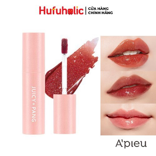 APIEU – Son Tint bóng lâu trôi Juicy-pang Sparkling Tint mềm môi căng mọng