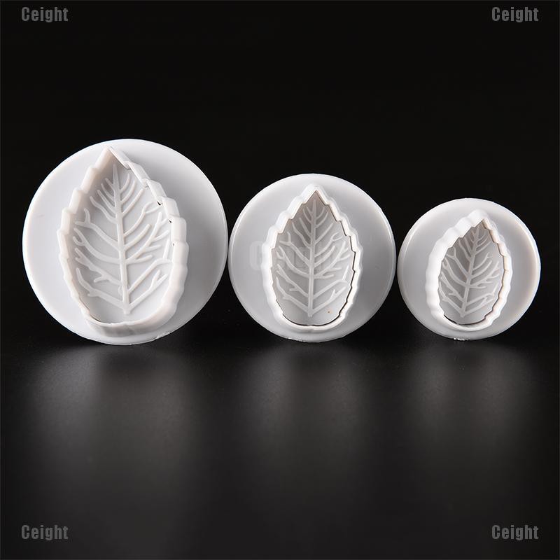 Set 3 Khuôn Cắt Bánh Tạo Hình Chiếc Lá Độc Đáo Tiện Dụng