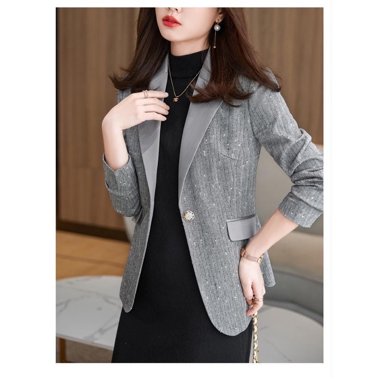 Áo Khoác Blazer Dáng Ôm Thời Trang Công Sở Thanh Lịch Cho Nữ