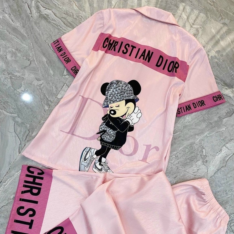 (Hình thật) Set Đồ bộ Pijama - Bộ lụa latin mặc nhà tay ngắn quần dài thiết kế cao