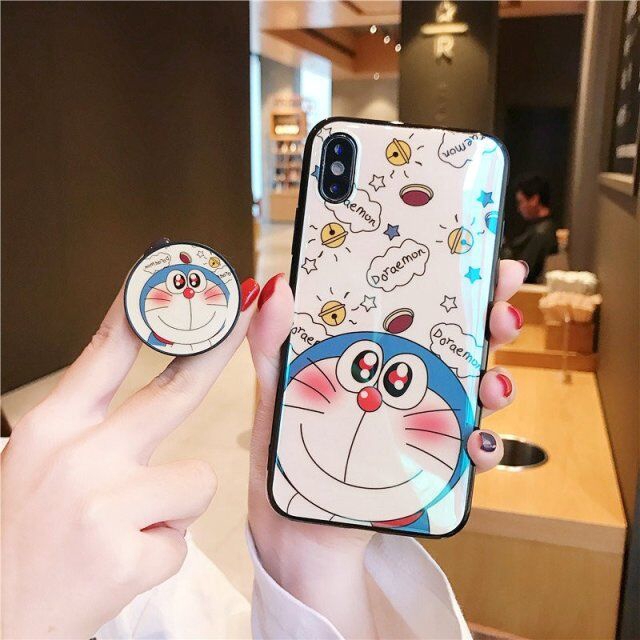 Ốp điện thoại họa tiết hoạt hình Doraemon dành cho Samsung J7 J2 Prime J7 Pro J4 Plus A30 A20 A50 A70 A10 A7 2018