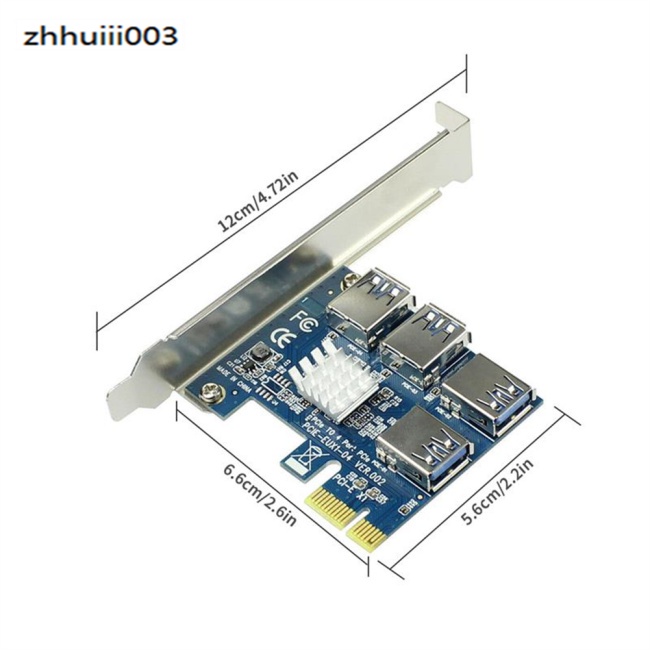Card Đồ Họa ZHIHUI Pci-e 1 Ra 4 Khe Cắm Usb 3.0