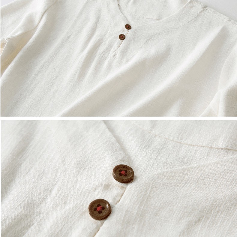 Áo Đũi Nam Cộc Tay Đẹp Loại 1 Cổ V, Chất Đũi Mềm, Mát R.Menswear | BigBuy360 - bigbuy360.vn