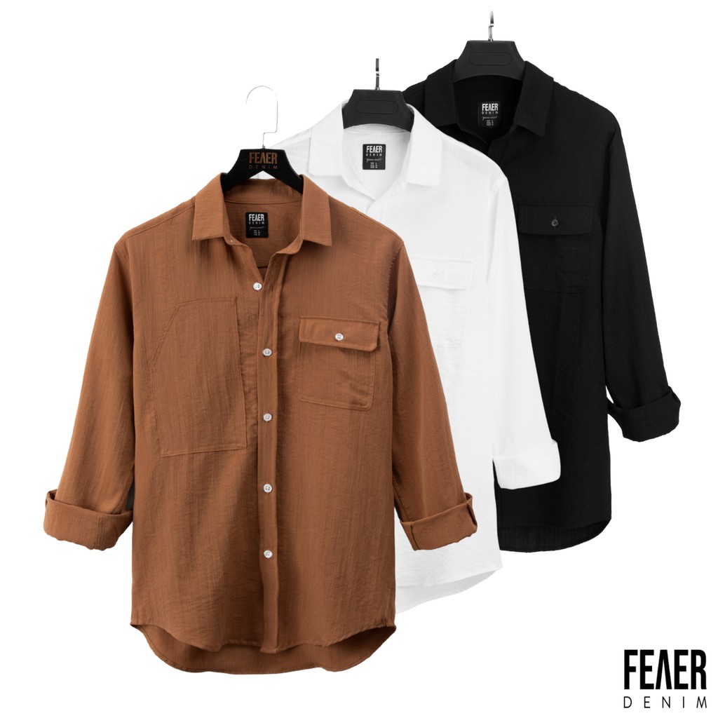 Áo sơ mi nam tay dài FEAER chất Linen thoáng Linen Silky | BigBuy360 - bigbuy360.vn