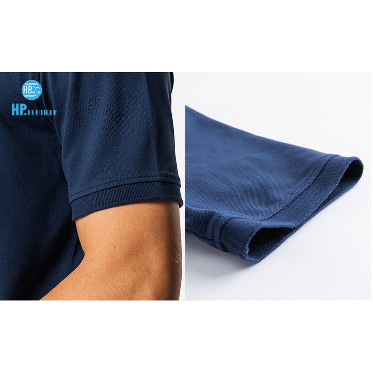 Áo polo nam HP Boutique vải trơn chất cá sấu Cotton co giãn 4 chiều, form Basic lịch sự đẳng cấp HPBOPME4