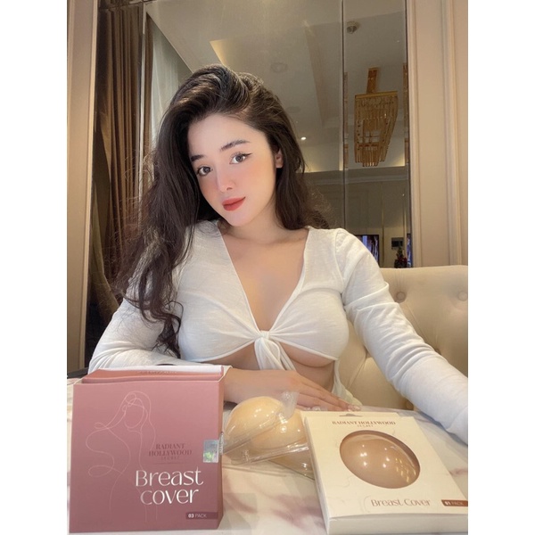 Dán ti BREAST COVER BLACK, dán ti Mỹ Radiant  tái sử dụng trọn đời