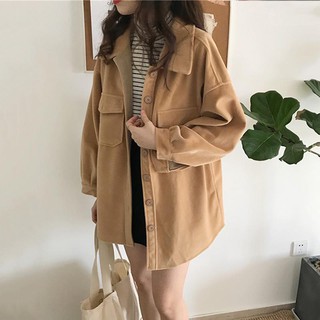 áo sơ mi khoác ulzzang, mỏng mịn kiểu dáng dáng rộng dài