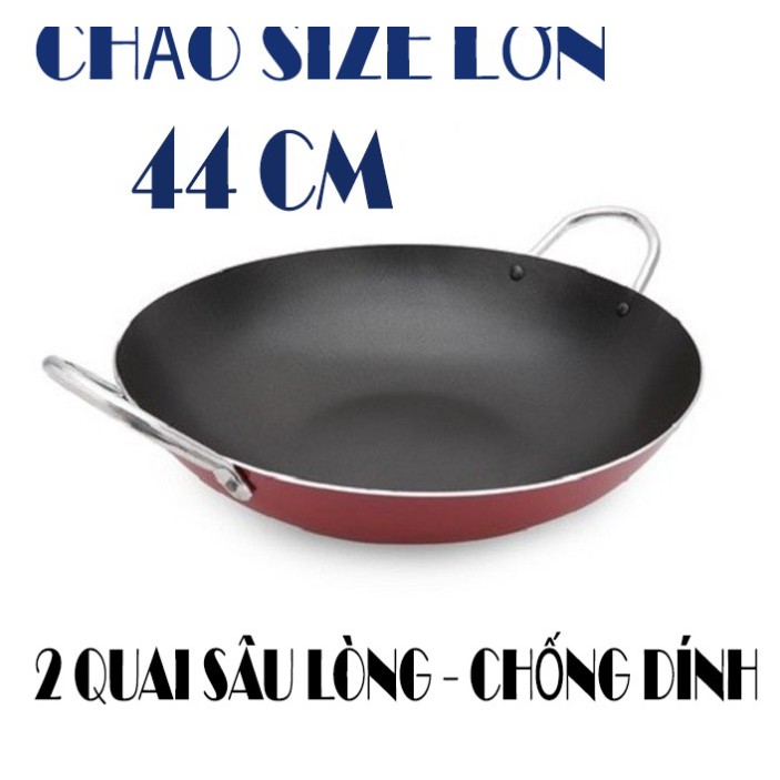 Chảo chống dính 2 quai công nghệ Hàn Quốc Kyofa 44cm bảo hành 14 NGÀY - sơn tĩnh điện chịu nhiệt tố