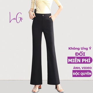 Quần ống loe lưng cao cạp cao chất tuyết mưa thoáng mát LAGI QN18