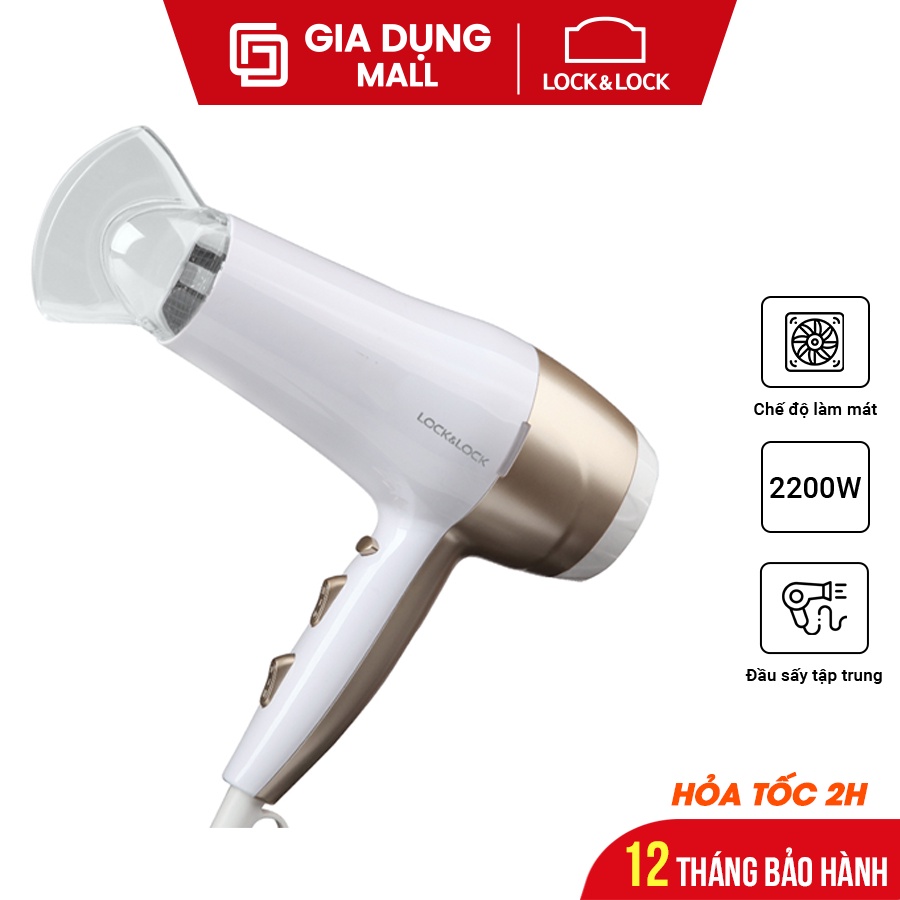 Máy Sấy Tóc Lock&amp;Lock ENA136WHT ( 2000-2200W ) - giadungmall