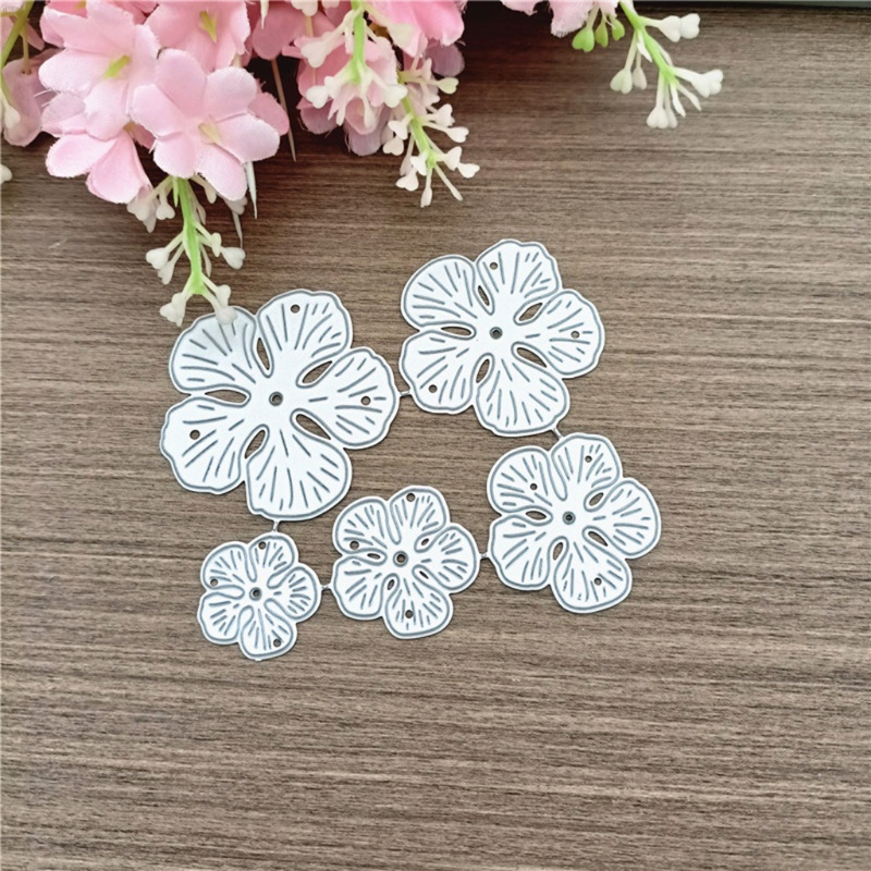 Khuôn mẫu cắt in nổi trang trí album ảnh sổ lưu niệm thủ công giấy hình hoa bằng kim loại DIY