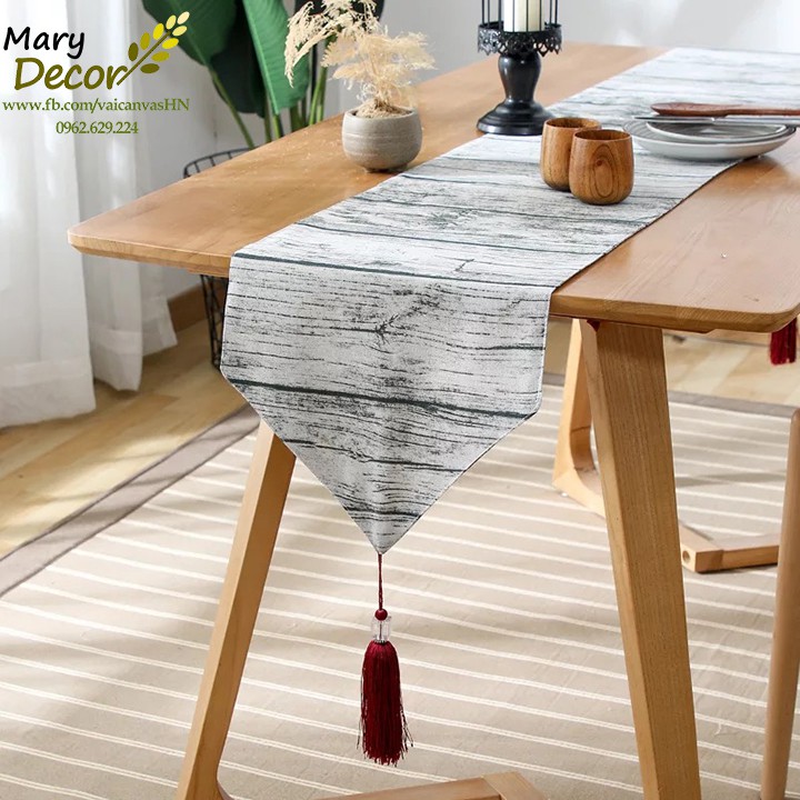 KHĂN RUNNER MARY DECOR - VÂN GỖ KR-E10