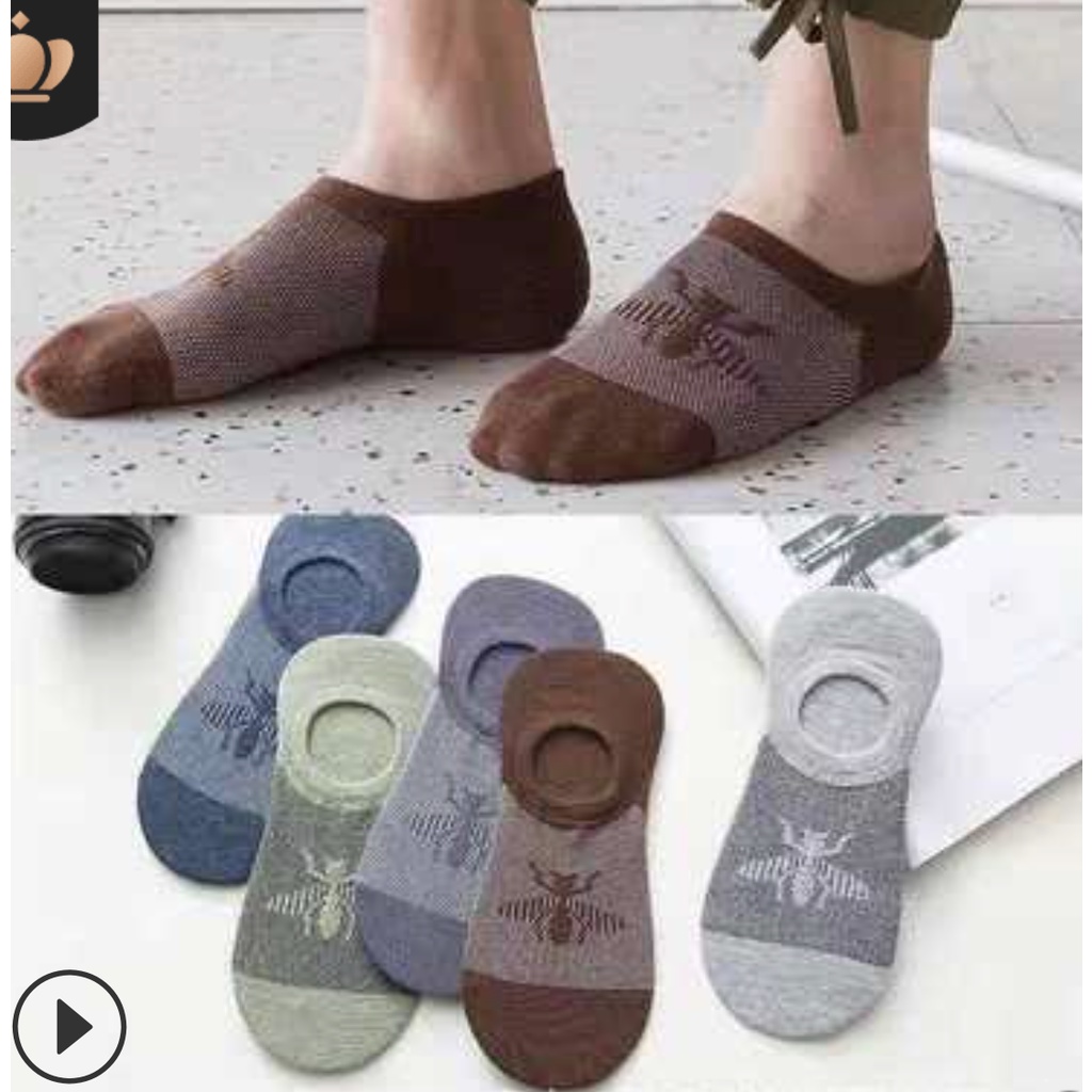 Vớ tất lười nam cao cấp đẹp vải lưới cotton co giãn 4 chiều cao thoáng khí chống mùi hôi chân
