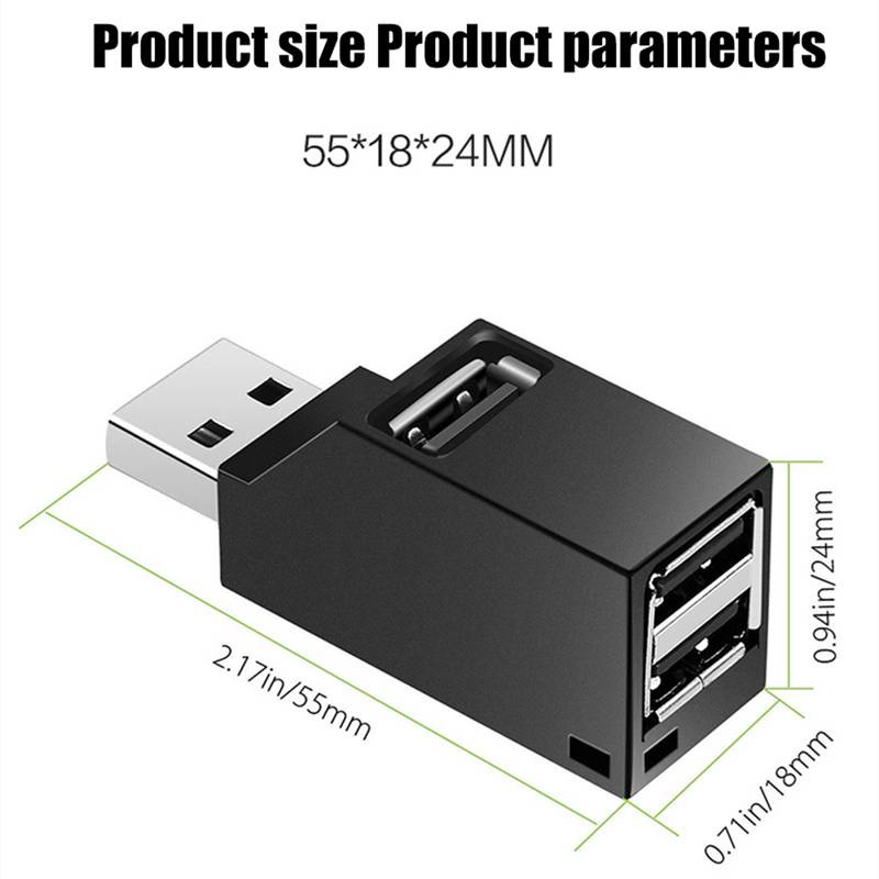 Bộ chia 3 cổng USB 3.0 cho Laptop PC USB 2.0&lt;br&gt;