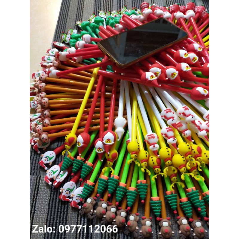 Mix 20 Bút Noel mực Tím, Xanh, Đen loại đẹp_Quà Tặng Noel Giáng Sinh