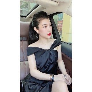áo lụa xoắn ngực siêu sang