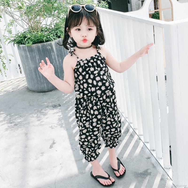 Bộ Áo Hai Dây In Hoa + Quần Trong Cho Bé