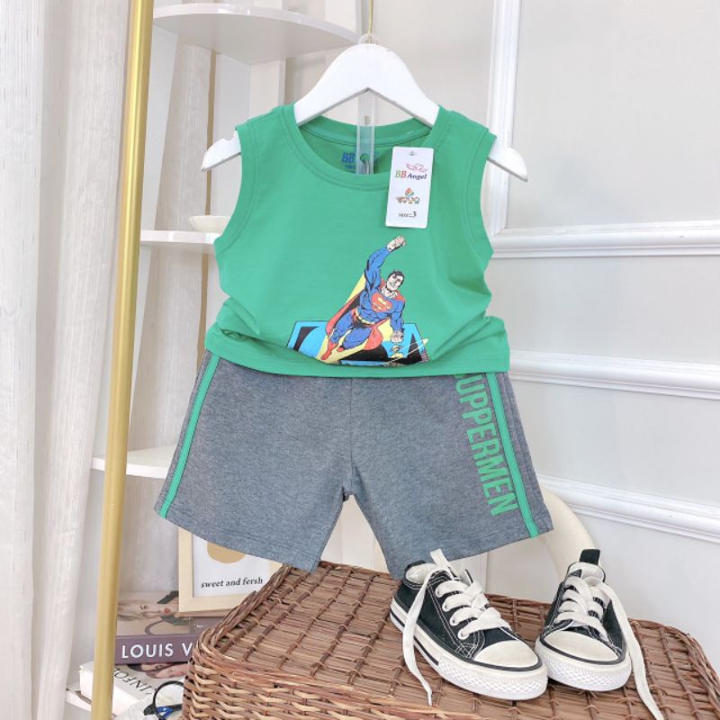 Bộ sát nách bé trai Bb Angel siêu nhân người nhện