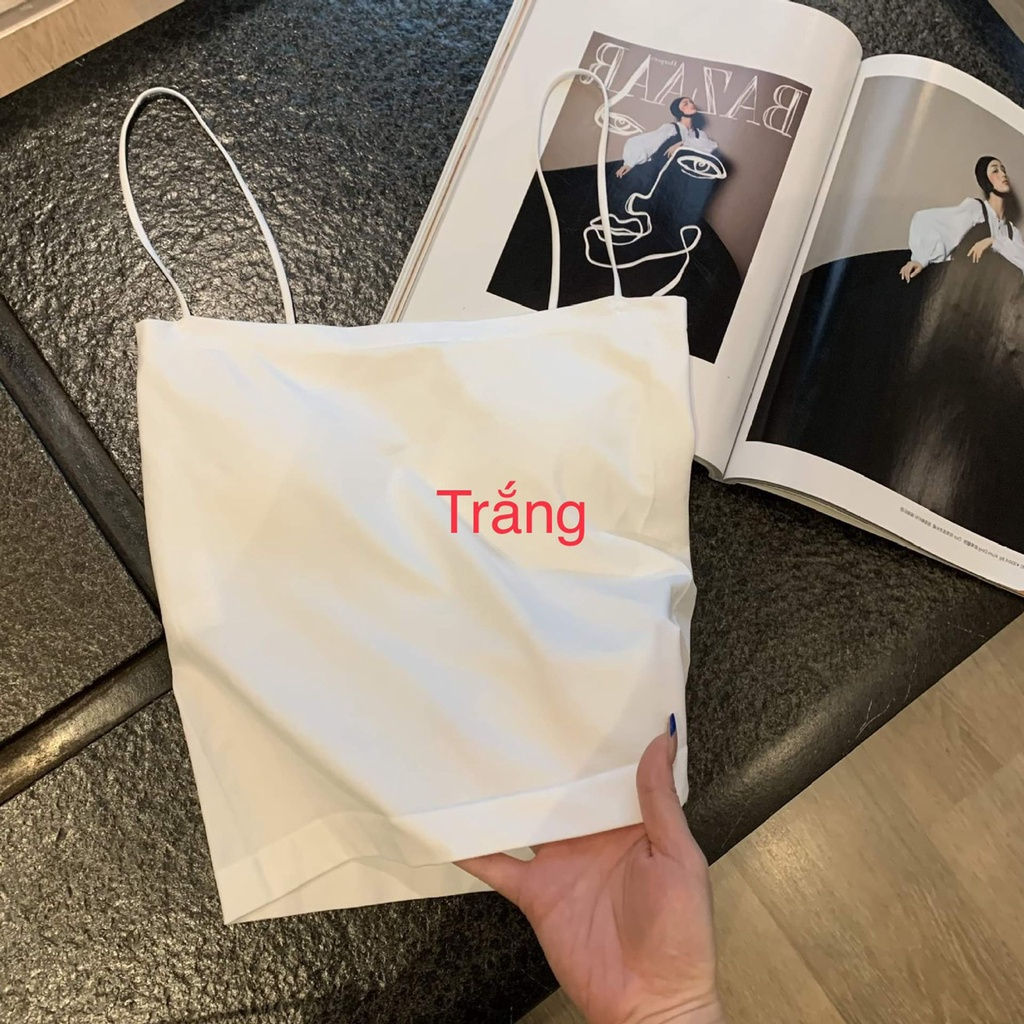 Áo 2 Dây Nữ Có Mút Đệm Ngực Dáng Dài Đi Biển Chơi Tập Gym Yoga, Bra Mặc Blazer Cardigan