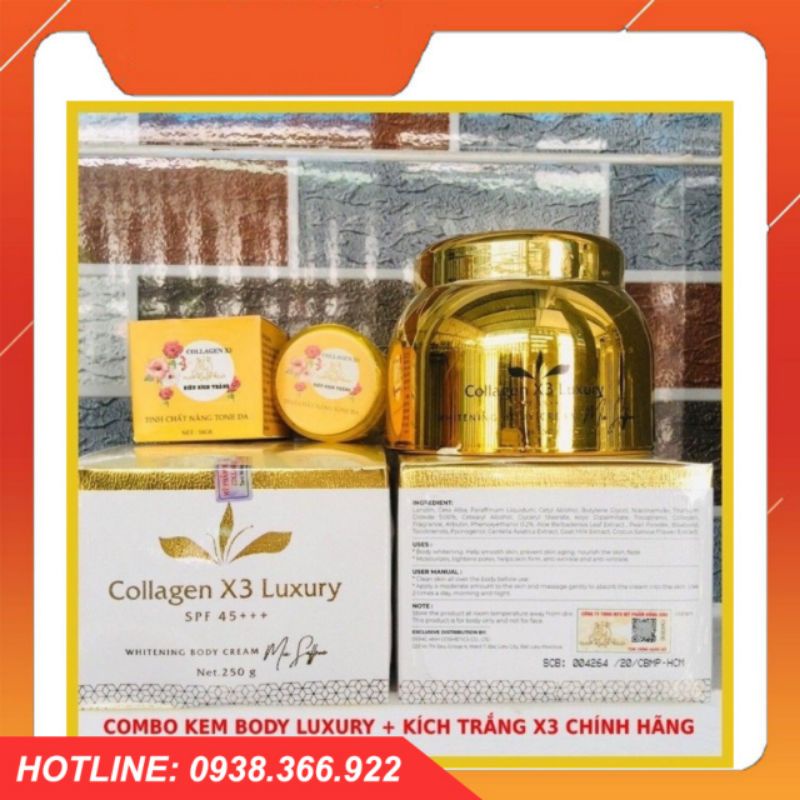 Combo Body Luxury + K.trắng X3 - Chính Hãng