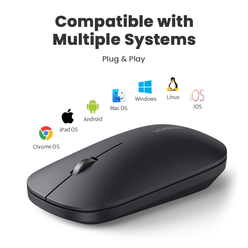 UGREEN Chuột không dây Bluetooth 4000 DPI 2.4G 3cm Siêu Mỏng