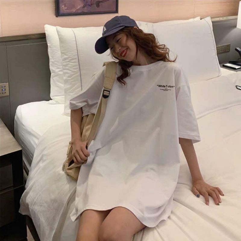 Áo Thun tay lỡ Unisex Black White