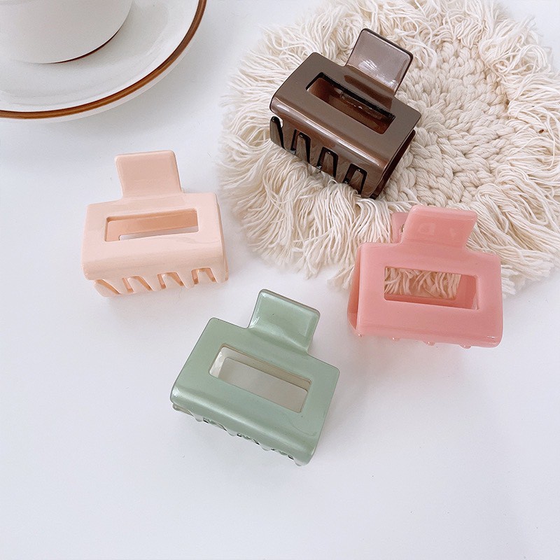 Kẹp tóc càng cua vuông Hagu 381 kẹp tóc hàn quốc hot trend nhiều màu cực xinh