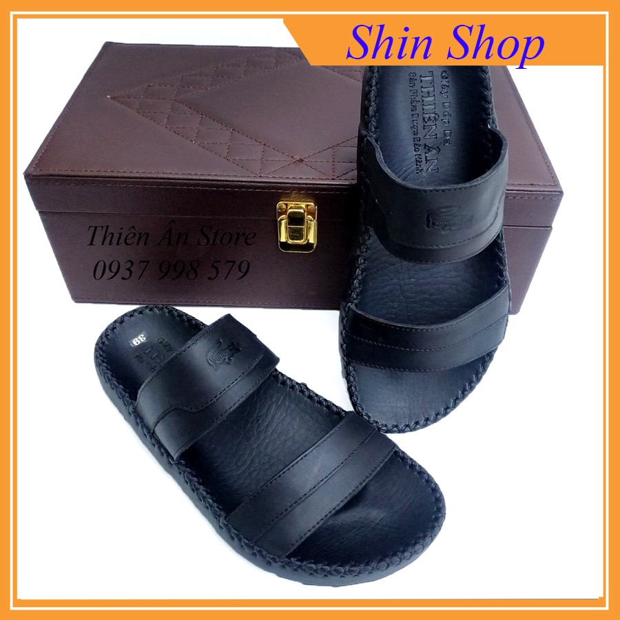 Dép da nam Thiên Ân hai quai thời trang cao cấp DK73