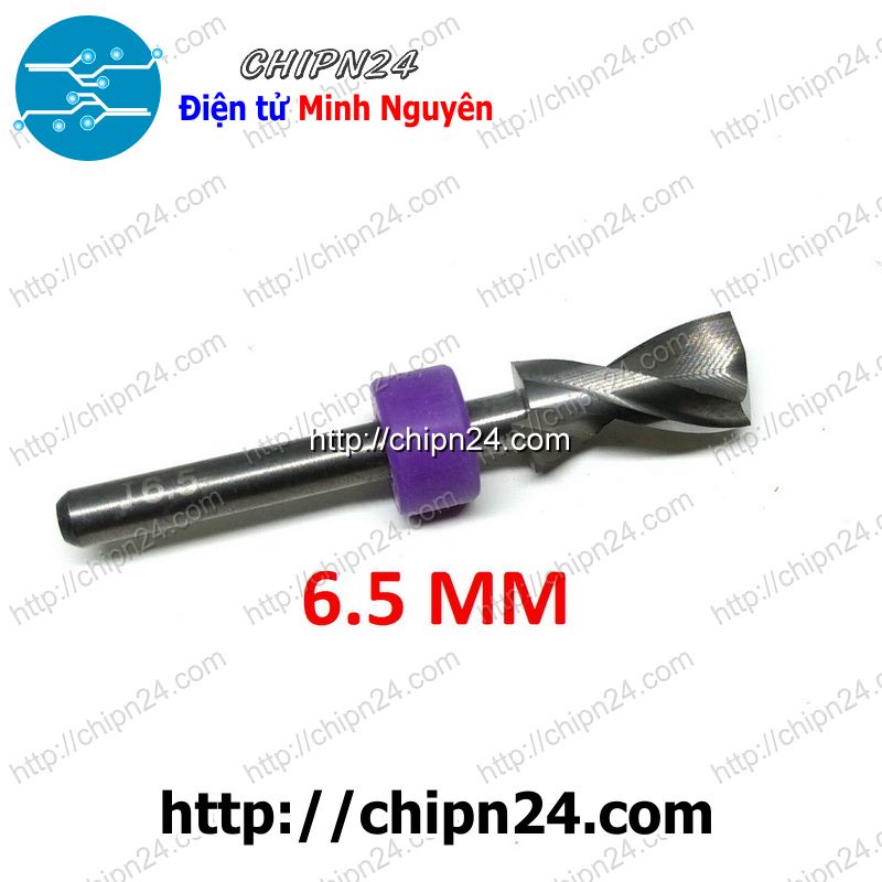 [1 CÂY] Mũi khoan mạch in CNC 6.5mm (Mạch điện tử, PCB)