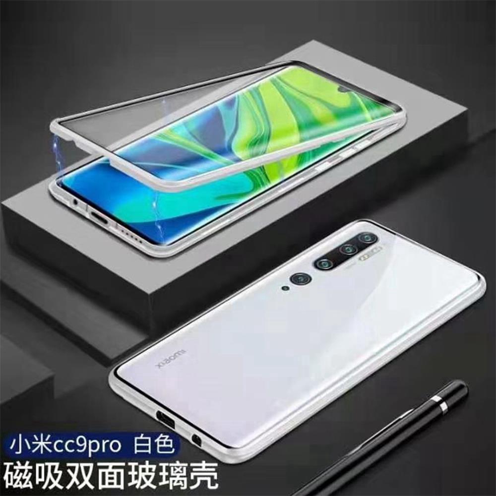 Bao Da Điện Thoại Kính Cường Lực Hai Mặt Nắp Lật Nam Châm Cho Xiaomi Mi Cc9 Pro A3 Note 10 Mi Note10 Vỏ