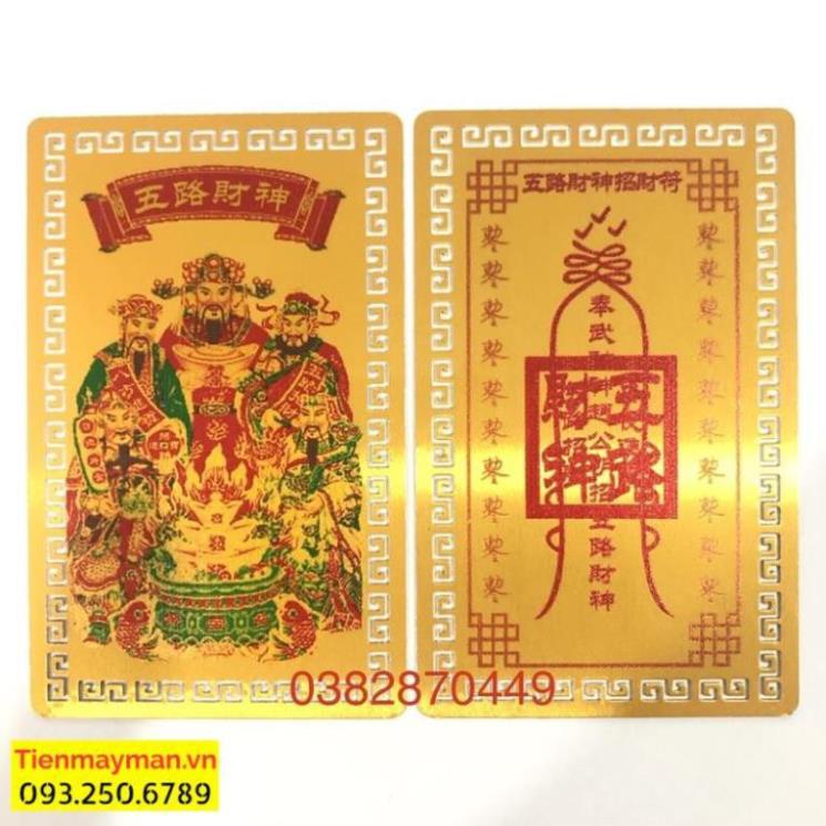 Kim Bài Ngũ Lộ Thần Tài, Võ Thần Tài, Quan Công Khai Mở Tài Lộc Mẫu Cao Cấp Chất Liệu Nhôm Đồng