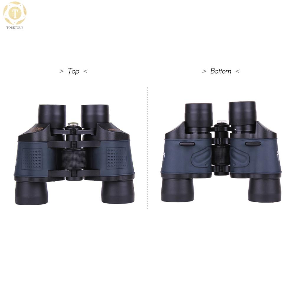 Shipped within 12 hours】 60x60 Binoculars Compact Waterproof Binocular Telescope with Low Light Night Vision Compass Carrying Bag Lanyard Cleaning Cloth for Concert Sports Events Wildlife Bird Watching Binocular Telescope [TO]