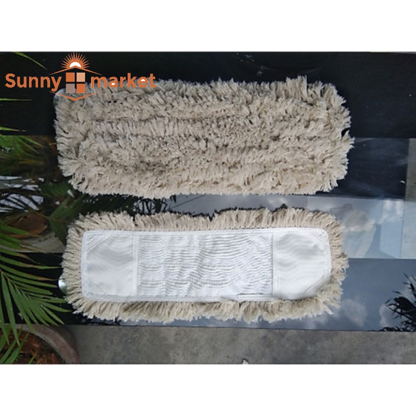 Combo 2 tấm lau sàn cotton 45 cm thay thế, siêu thấm, siêu hút bụi