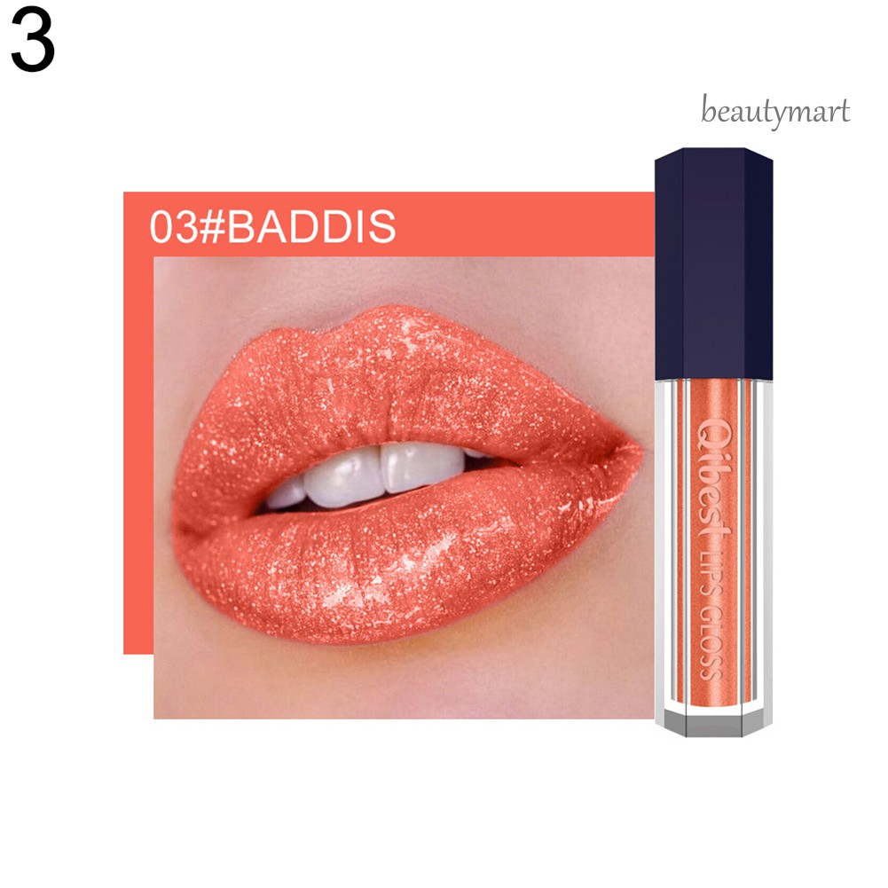 [Hàng mới về] Son kem ánh nhũ ngọc trai Qibest lâu trôi cho phái nữ