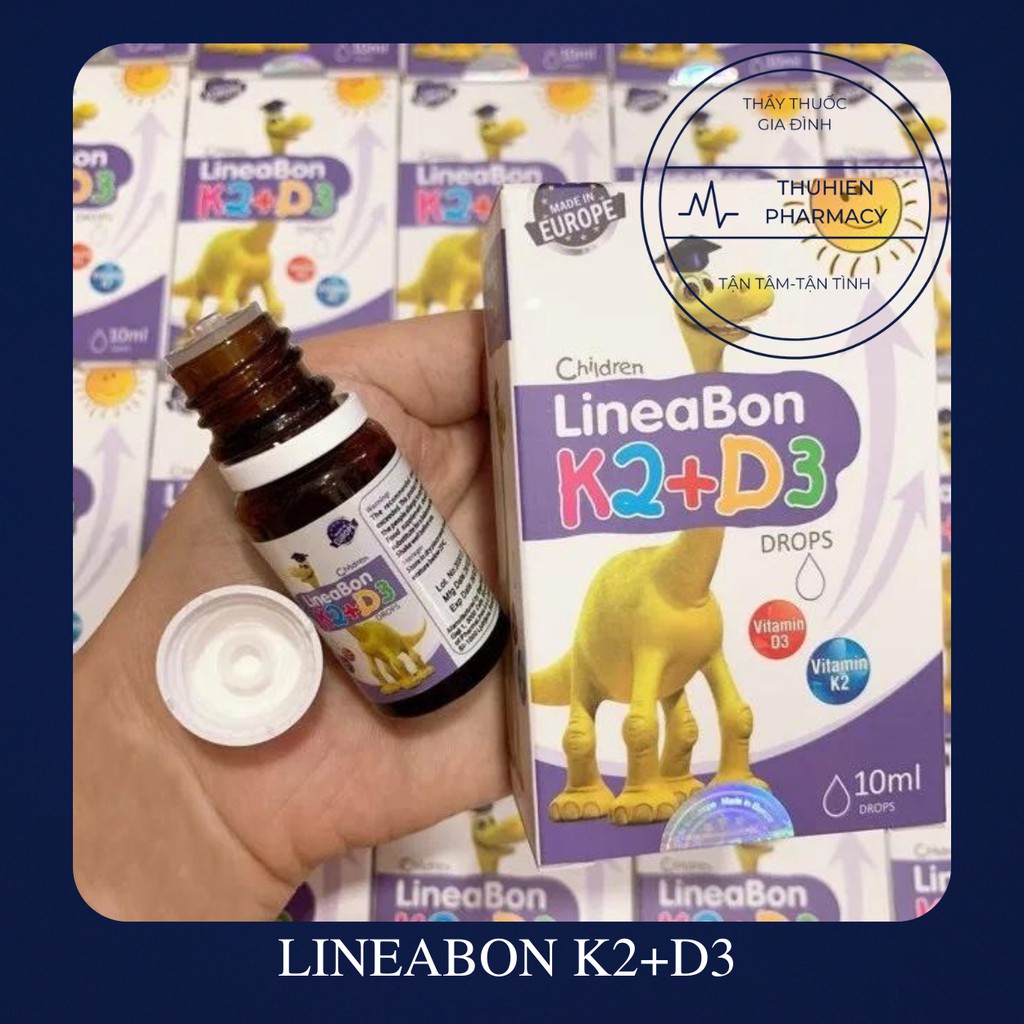 [Chính hãng] LINEABON K2+D3 - Bổ Sung Vitamin Tăng Chiều Cao Cho Bé lọ 10ml