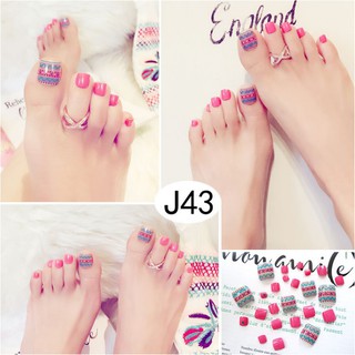 Bộ Nail 24 Móng Chân Giả J42 [Tặng Dũa+Keo+Miếng Dán]