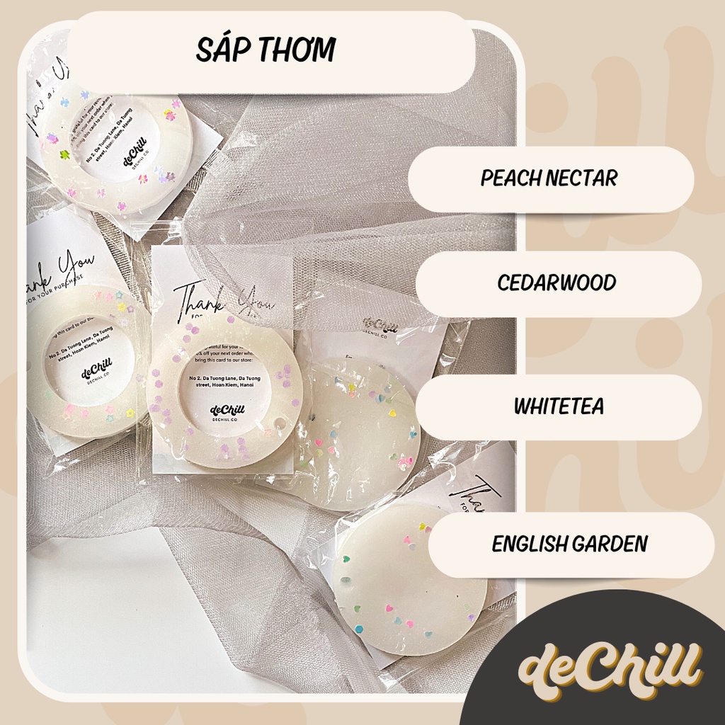 Sáp thơm treo phòng, treo tủ quần áo BAY CONCEPT nước hoa khô mùi hương tự nhiên khử mùi ẩm mốc