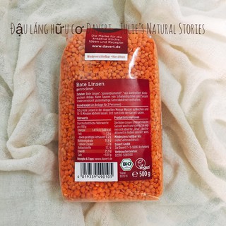 ORGANIC - Đậu lăng hữu cơ Davert 500gr