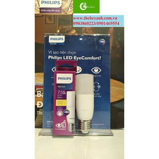 Bóng đèn Stick Philips 7.5W E27 1PF/12 APR (Trắng/Vàng)