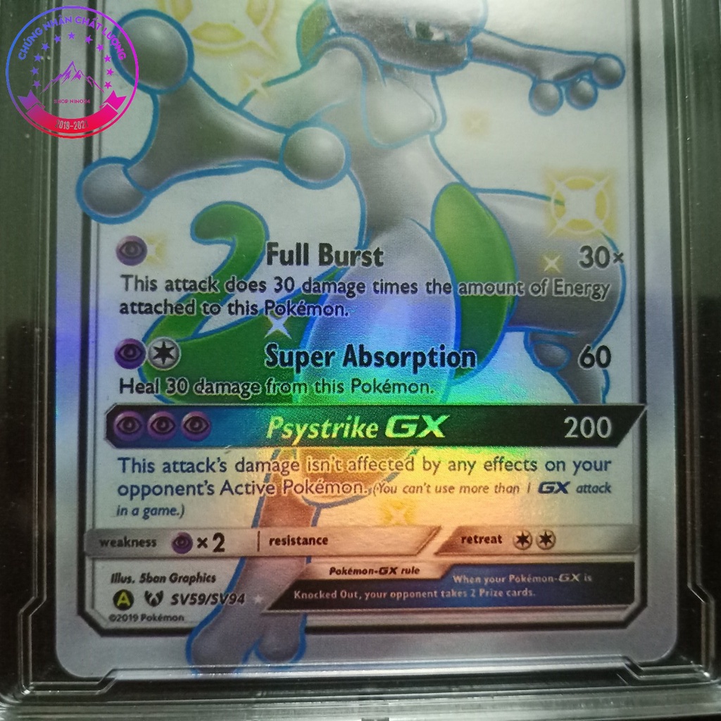 Bài Pokemon Mewtwo Gx sv59 sv94 hệ tâm linh truyền thuyết nhân tạo 1459 d7 59