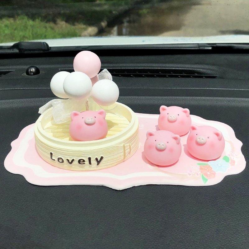 Phụ Kiện Ô Tô Decoroto Trang Trí Taplo Xe Hơi Bàn Làm Việc Bàn Học Phòng Khách Mô Hình 4 Heo Con Lovely Cực Xinh Giá Rẻ